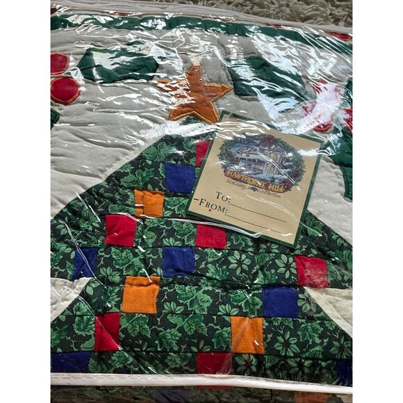 Vintage American Pacific Christmas Hand Quilted Patchwork /Wall Hang 50x60 New - Picture 5 of 8